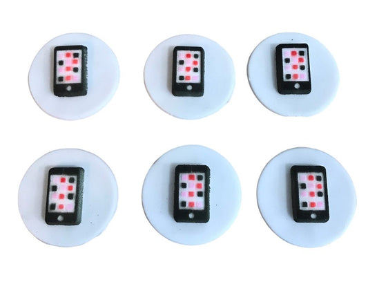FONDANT SUGAR CUPCAKE CELL PHONE TOPPERS