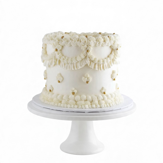 Chocolate Vanilla Pearl and Fleur Cake