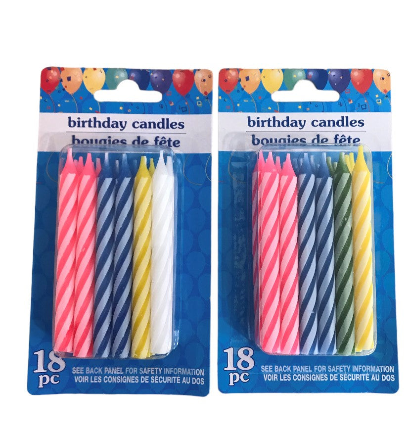 CELEBRATION SPIRAL MULTI-RAINBOW CANDLES