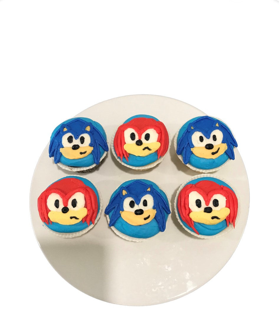 SONIC AND KNUCKLES CUPCAKE PACKAGE