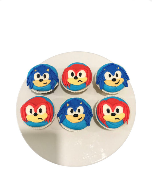 SONIC AND KNUCKLES CUPCAKE PACKAGE
