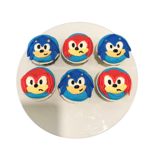 SONIC AND KNUCKLES CUPCAKE PACKAGE
