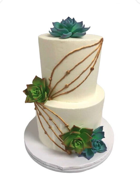 SUCCULENT TIER CAKE