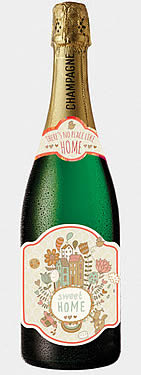CHAMPAGNE BOTTLE CARD - SWEET HOME