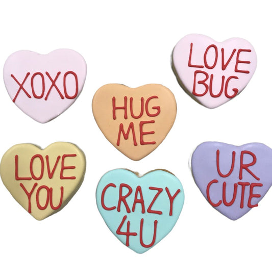 SUGAR COOKIES CONVERSATION HEARTS
